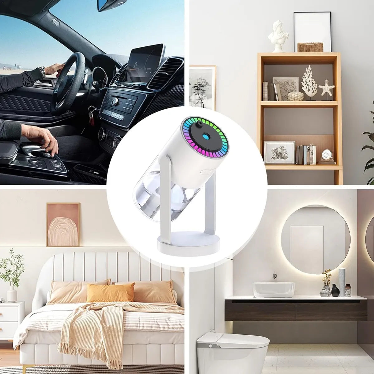 Difusor De Aromas Con Proyector Luz LED