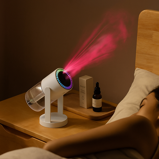 Difusor De Aromas Con Proyector Luz LED